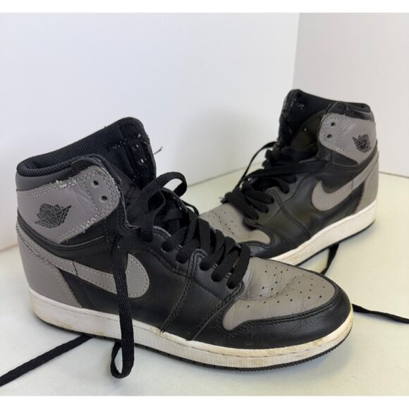 Nike Air Jordan 1 Retro High OG GS Shadow 2018 Size 6.5 Y Grey Black 575441-013 - Picture 9 of 15